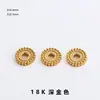 Relleno de Oro de 14K Color Duradero Cuentas Espaciadoras Ruedas Dentadas Cóncavas Espaciadores Pulsera Collar DIY Cuentas Hechas a Mano