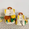 Mochila Escolar de Jardín de Infancia de Estilo Coreano con Color Contrastante, Mochila Deportiva de Ocio al Aire Libre de Nuevo Estilo para Estudiantes de Primaria, Mochila de Moda para Padres e Hijos