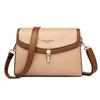 Bolsa Quadrada Pequena de Couro Macio Retrô Bolsa de Ombro Fashion Simples que Combina com Tudo Luxo Leve Transfronteiriço Bolsa Transversal Feminina Texturizada de Alta Qualidade