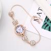 Comércio exterior novo simples moda diamante relógio feminino algarismos romanos feminino estudante pulseira retrátil relógio atacado