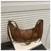 Bolsos de Diseñador de Nicho para Mujer 2025 Nuevo de Moda Otoño e Invierno Moda Textura de Alta Calidad Bolso de Hombro Cruzado Bolso de Luna Creciente
