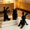 Venta Caliente Transfronteriza Adorno de Conejo Sentado Estilo Minimalista Moderno Impreso en 3D Decoración Creativa de Escritorio Regalo de San Valentín