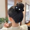 Acessórios de Cabelo Acrílicos Não Metálicos Bola de Flor Headband Estilo Artístico Flor de Rede Grampo para Rabo de Cavalo Alto Pegador de Cabelo