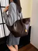 Bolso de mano retro de cuero encerado para mujer, nueva colección otoño 2026, bolso tote moderno y sofisticado, gran capacidad, adecuado para ir al trabajo, bolso de hombro