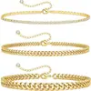 Tobillera de Acero Inoxidable Multicapa de Moda Europea y Americana, Estilo Cubano Apilable de Moda Personalidad Cadena de Nicho Joyería para el Pie para Mujeres