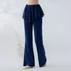 Vestido de Gasa Danza Clásica con Mangas Volantes, Top de Ballet, Atuendo Dinámico y Fluido para Práctica de Danza China, Disfraz de Rendimiento Elástico