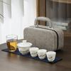 Grasa de sebo Porcelana de jade Portátil Viaje Juego de té Coche Empresa Tienda 4S Souvenir de evento Empresa Comercial Set de regalo para festival