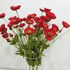 Buquê de Flores de Papoula Simuladas Decoração de Casamento Flor Artificial Sala de Estar em Casa DIY Ornamentos Florais Ponto de Papoula Atacado