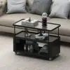 Mesa de Centro Móvel Doméstica com Rodas, Mesa de Chá Simples para Salas de Estar Pequenas, Mesa Lateral de Sofá, Carrinho de Lanches, Mesa Pequena