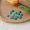 Cabujón Plano Hexagonal de Fondo Plano Turquesa Natural Personalizado Piedra Bruta Piedra Preciosa Optimizada Joyería Semiacabada Turquesa