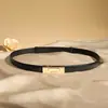 Cinturón de Cintura Cuero Genuino Versátil Vestido Cinturón de Alta Gama para Mujer 2025 Nuevo Decorativo Traje Abrigo Negro