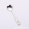 Cuchara de café de acero inoxidable 304, cuchara de té negra, cuchara de flores con espejo, cuchara para mezclar, tenedor de postre, color dorado, venta al por mayor