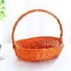 Cesta de Frutas, Cesta de Regalo Tejida a Mano de Mimbre, Cesta de Exhibición para Flores, Accesorio para Picnic y Recolección de Huevos