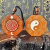 Madeira de Jujuba Yuhua Pingente Bagua Tai Chi Joia Taoísta Pingente de Colar Bênção Tianguan Hetu para Homens e Mulheres