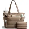 Bolsa Nova da Moda Personalizada para Mulheres, Bolsa Tote Acolchoada com Múltiplos Compartimentos, Bolsa de Viagem de Curta Distância Grande Capacidade para Mulheres