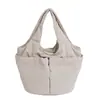 Bolso Casual Sencillo de Color Sólido para Mujer Verano 2026 Versátil Multibolsillos Gran Capacidad Bolso Cubo para Viajes