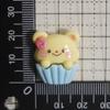 Dibujos Animados Lindo Resina Oso Pan Galletas Accesorios DIY Crema Gel Funda para Teléfono Horquilla Cuerda Accesorios para Vaso de Agua
