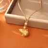 Popular Nueva Tendencia Nacional Collar Colgante de Calabaza con Bolsita para Incienso Abrevible, Diseño Creativo para Atraer Riqueza y Buena Fortuna, Cadena para Suéter para Mujeres