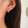 Pendientes de plata con hebilla de oreja de flor de diseño Sense, nuevos, de moda, retro, elegantes, de nicho, con hebilla de oreja dulce, accesorios de moda