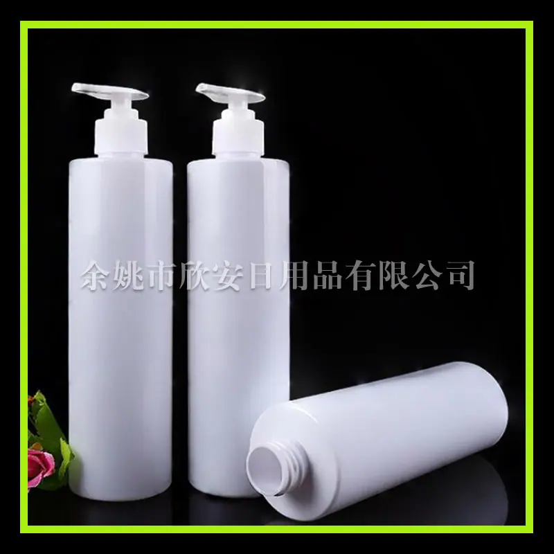 500ml 平肩pet白色+ 心形头帽压泵