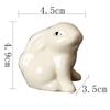 Ornamento de micro paisagem flor pet animal pequeno coelho sapo aquário acessórios de bonsai decoração criativa para casa mini cerâmica