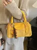 2026 Principios de Otoño Nuevo Elegante Versátil Retro Patchwork Boston Bolso Pequeño Bolso Almohada de Mano Bolso de Hombro Cruzado