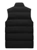Tendencia Otoño Invierno Chaleco Cálido para Hombre Chaqueta Gruesa Holgada Casual para Hombre Chaleco Sencillo de Color Sólido para Hombre