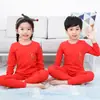 Pijama 100% Algodão Infantil, Roupa de Outono para Meninos, Conjunto de Roupa Térmica para Meninas, Roupa Térmica 100% Algodão para Crianças