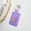 BT21 Hebilla Telescópica de Fácil Extracción Funda Protectora para Tarjeta de Comida de Estudiante Colgante Lindo para Certificado Tarjeta de Comida Tarjeta de Autobús Tarjeta de Acceso Colgante para Mochila