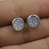 Aretes de Acero Inoxidable de 8mm Hechos por el Fabricante, Aretes Sencillos Personalizados de Gipsófila para Niños, Exquisitos