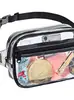 Riñonera Deportiva Transparente de PVC Transfronteriza Cruzada con Correa de Hombro Ajustable, Bolsa de Almacenamiento para Playa, Bolsa Visible para Estadio, En Stock
