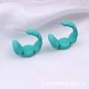 Pendientes de verano acrílicos en capas con forma de C, color caramelo, sencillos, de nicho, de moda, joyería para mujer