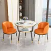 Juego de Mesa y Sillas de Recepción y Negociación de Lujo Ligero para Apartamentos Pequeños, Mesa de Comedor para Tiendas de Té de Leche, Cafeterías y Juego de Mesa Redonda Pequeña para Balcón