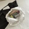 Bolsa de Lona com Flor de Renda Pequena Estilo Coreano Fresca para Mulheres 2025 Nova Tendência Grande Capacidade Bolsa para o Dia a Dia Bolsa de Ombro Tote