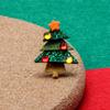 Spot novo Papai Noel pó fino dos desenhos animados adesivo de pano árvore de Natal telefone móvel shell decorativo feito à mão DIY joias acessórios