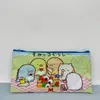 Bolsa com Zíper A6 Cartoon Sanrio Stitch Kuromi Armazenamento de Papelaria Organizador de Pincéis de Maquiagem Bolsa de Papelaria