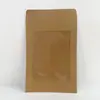 Envelope grande com janela, porta-documentos com película, sleeve fino e macio para armazenamento de certificado hipotecário, papel kraft, lacre sem borda