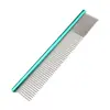 Peine de Aluminio Colorido y Económico para Aseo de Mascotas, Peine para Mascotas con Dientes de Acero, Disponible en 6 Colores: Negro, Dorado, Rojo, Azul, Morado, Verde