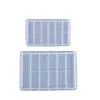 Molde de Resina Cristalizada DIY Papoula Bandeja Porta-Copos Retangular Recipiente de Exibição para Conjunto de Chá Molde de Silicone Atacado