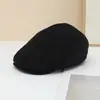 Boina estilo retro japonés de pico invertido para mujer, gorra simple versátil para adelgazar el rostro de otoño, gorra de repartidor para hombre