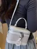 2026 Nueva Bolso de Caja de Mano de Moda Simple, Bolso Cruzado de Color Sólido Casual de Alto Valor para el Trabajo