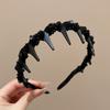 Coreia do Sul Ballet Malha Pérola Tiara Feminina Alta Qualidade Dentada Antiderrapante Apresentando Cartão de Cabelo Topo Cranial Alto Rosto Pequeno Tiara