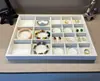 Bandeja de terciopelo color blanco roto para joyas caja de almacenamiento de anillos accesorios de exhibición de joyas bandeja de visualización bandeja para pulseras