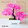 Planta de Simulación Hongyun Maceta Bola de Hierba Bonsái Árbol Pequeño Adornos de Flores Decorativos para el Hogar Mini Bola Creativa Sakura Bola de Nieve