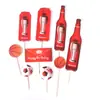 Celebridade da Internet Whisky Vinho Bolo Decoração Mini Garrafa Cerveja Bolo de Aniversário Plug-in Decoração de Festa
