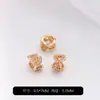 Cuentas de circonita incrustadas en oro de 14 quilates que conservan el color, cuentas cilíndricas de agujero grande huecas, pulsera de cristal DIY hecha a mano, accesorios de joyería con cuentas