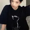 Camiseta de Algodón Puro Estilo Coreano de Verano Holgada para Estudiante de Manga Media para Mujer Tendencia Versátil Ropa Interior Top Holgado de Manga Corta