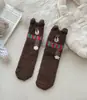 Novo Cachecol de Lã Coral de Meia-Canela de Inverno Urso Meia Grossa de Meia-Canela para Mulheres, Não Solta Fiapos, Quente, Fabricante em Estoque