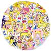 50 peças de adesivos decorativos de grafite para notebook, bagagem, carro, copo d'água de anime de menina bonita para skate atacado