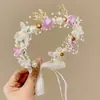 2026 Diadema de Flores Artificiales para Niños Sesión de Fotos de Viaje a Yunnan Diadema de Corona de Flores Paquete de Flores Artificiales para el Cabello Pasador Accesorio para el Cabello